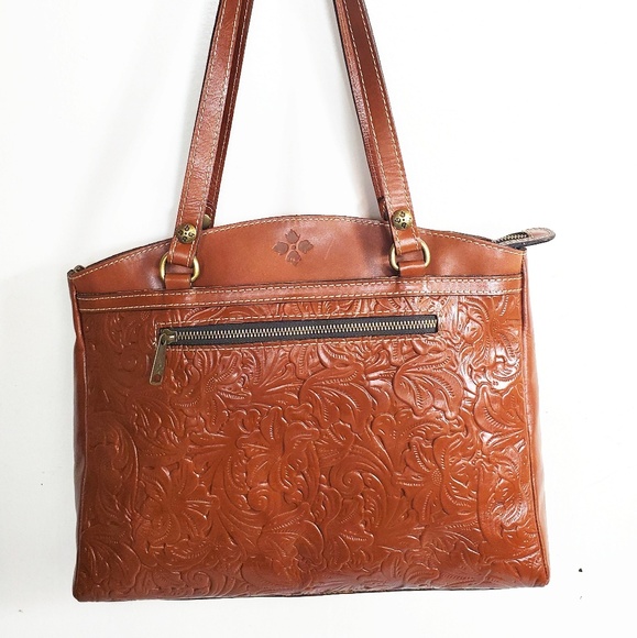 Patricia Nash Poppy Tooled Florence Handbag - Picture 3 of 8